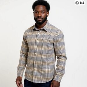 Michael Kors Gray Plaid Men's Shirt